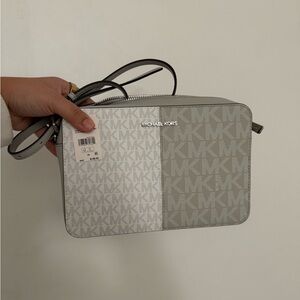 Michael Kors Jet Set Two-Tone Gray Messenger Bag